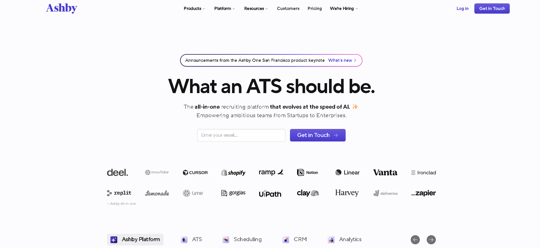 Ashby interface screenshot
