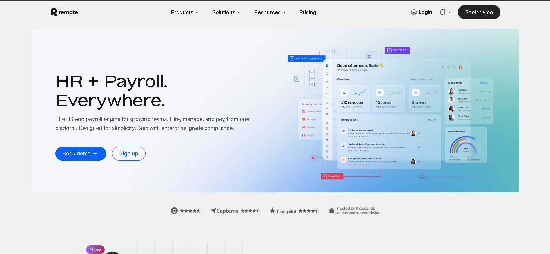 Remote interface screenshot