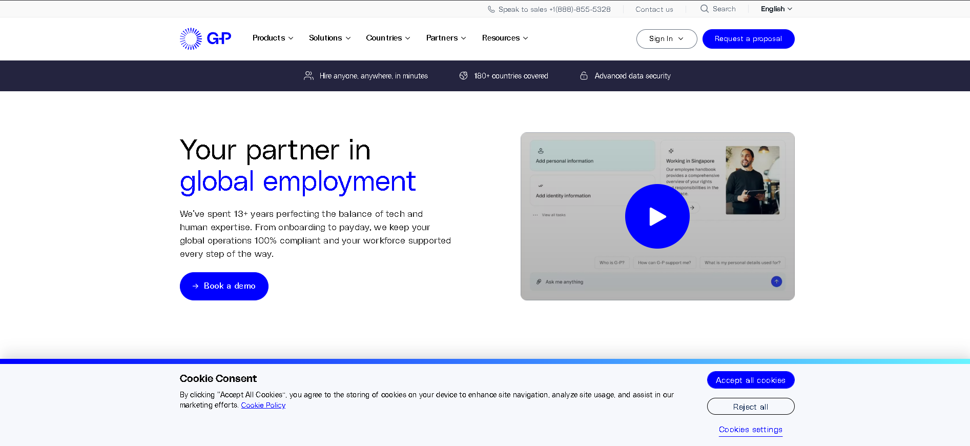 Globalization Partners interface screenshot