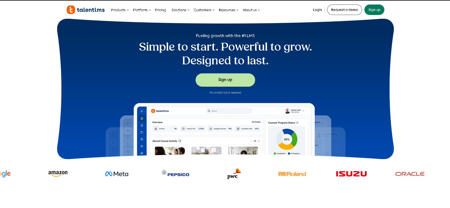 TalentLMS interface screenshot