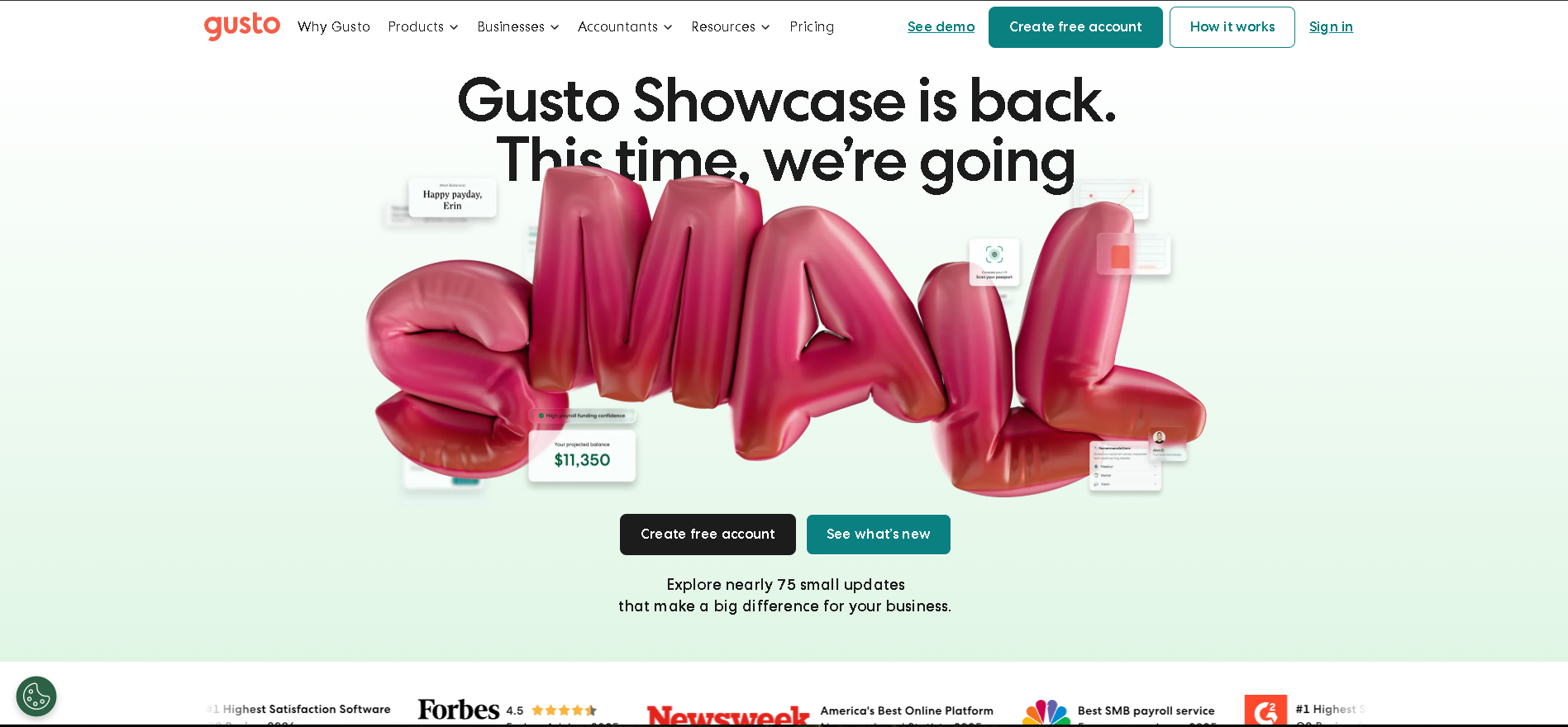 Gusto interface screenshot