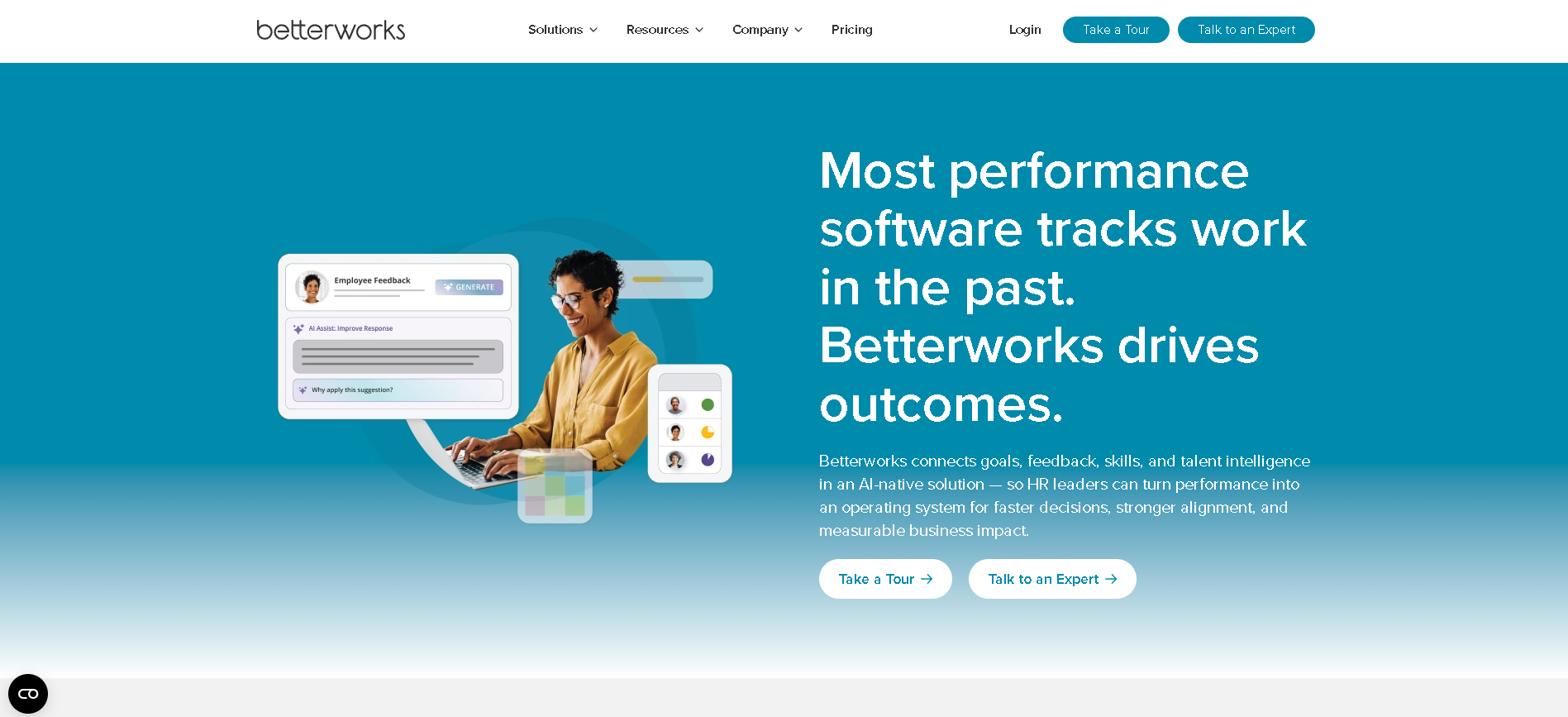 Betterworks interface screenshot