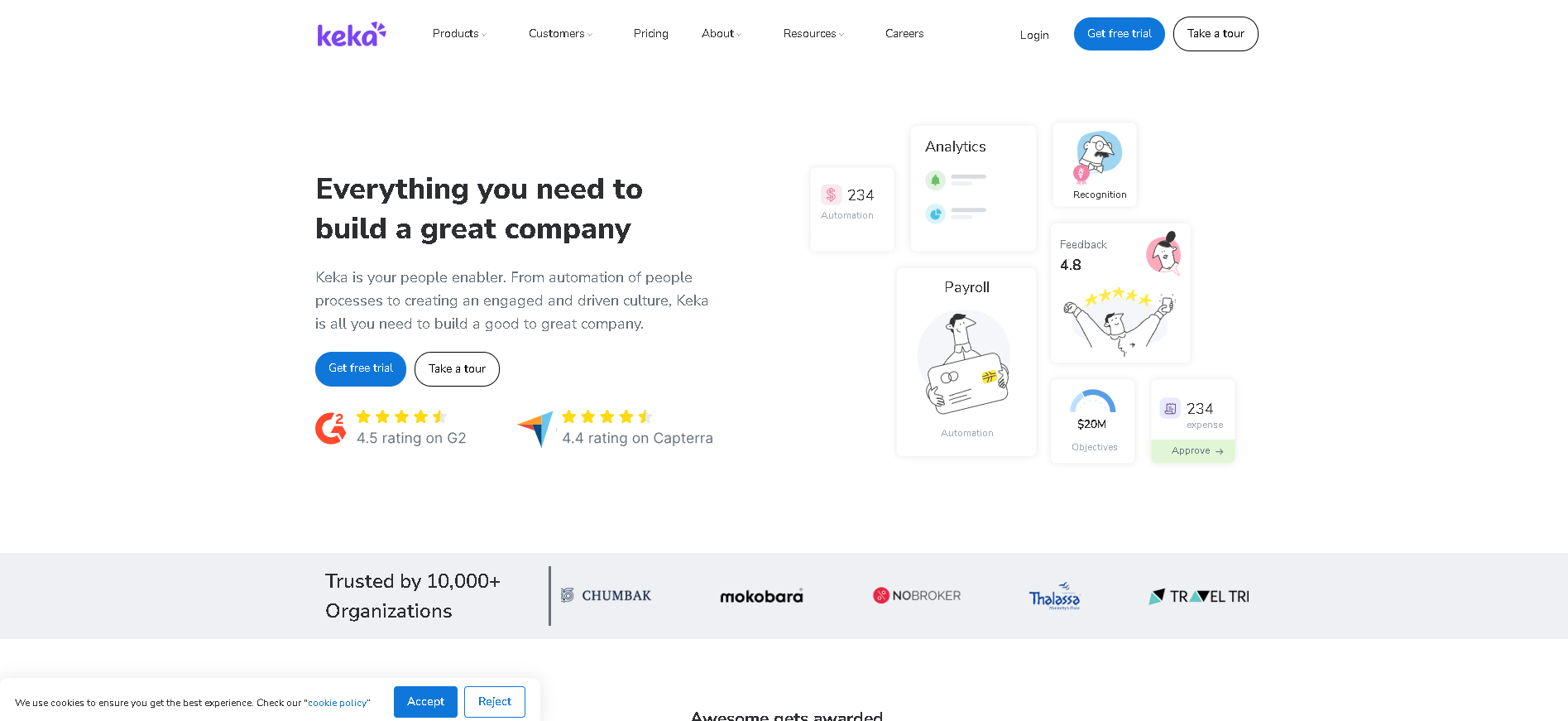 Keka interface screenshot