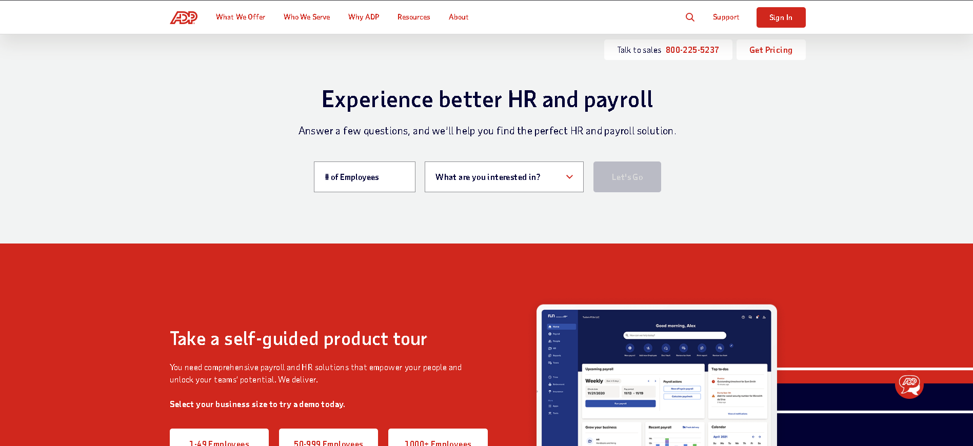 ADP Workforce Now interface screenshot