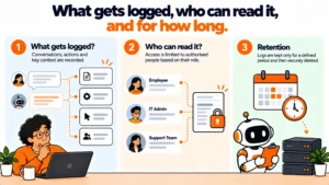 Who Can Read the Questions Your Staff Ask the Bot?